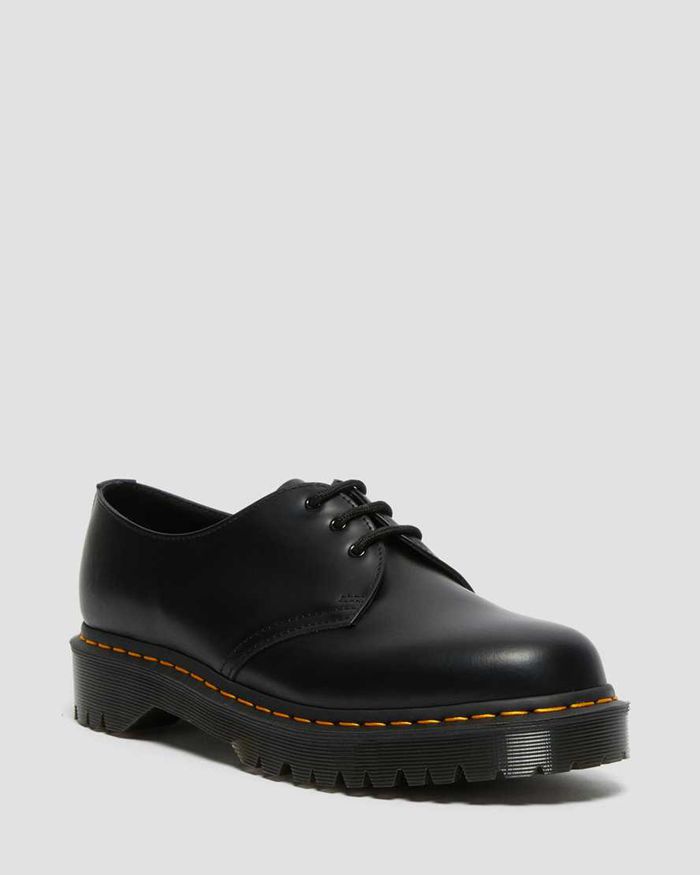 Dr Martens Mens 1461 Bex Smooth Leather Oxfords Black - 76438DRNP